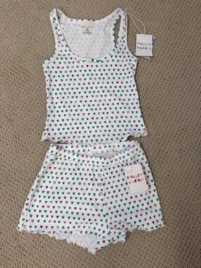 Roller Rabbit Tank Pajamas XXS bottom and XS tank
